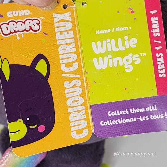 GUND 🐉 Drops Willie Wings Dragon Expressive Plush NWT - Picture 7 of 7